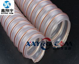 KS0905進(jìn)口耐磨 工業(yè) 聚氨脂pu透明鋼絲吸塵通風(fēng)軟管 印刷機 掃地車用